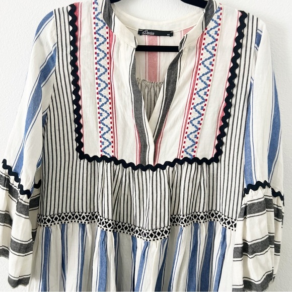 Devotion Twins Stripe Swing Dress Red Blue Greek Size XS - Picture 3 of 8